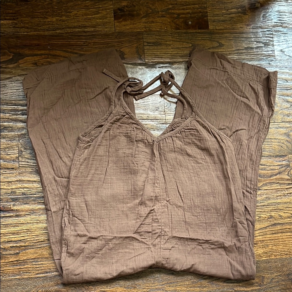 Brown Sleeveless Women's Top